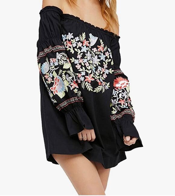 Free People Dresses & Skirts - Free People Women's Fleur Du Jour Mini Embroidered Dress 100% Cotton Sz S